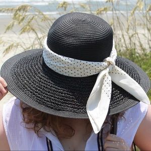 J.Crew black sun hat